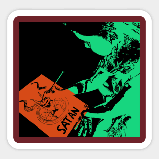 Girl Colors Satan 3 Sticker